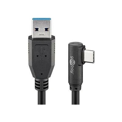 Goobay 11.92.9073 USB 5Gbps, USB3.0 A(M) - USB C(M), lomený, 2m, černý