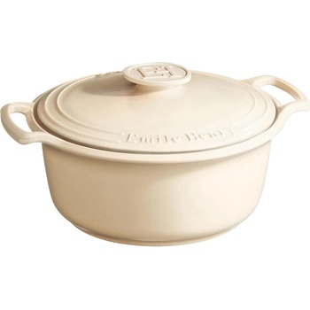 Emile Henry Керамична тенджера emile henry sublime с капак - Ø31 см (5.5 л) - цвят екрю (eh 4760-56)