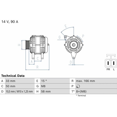 Alternátor BOSCH 0 986 082 210