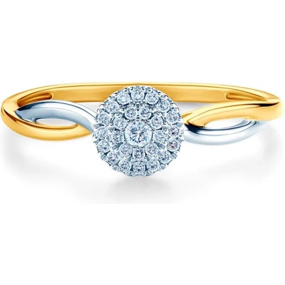 SAVICKI Годежен пръстен: двуцветно злато. диаманти