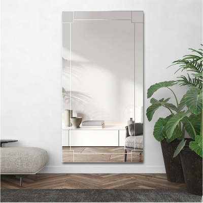 Alfaram Krištáľové zrkadlo Glamour v zrkadlovom ráme - KIARA OptiWhite 100x50
