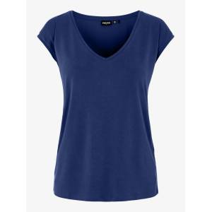 Pieces Тениска Pieces Women's Regular Fit Knitted T-Shirt - Bellwether Blue
