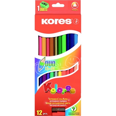 Trojhranné oboustranné pastelky 3mm, s o