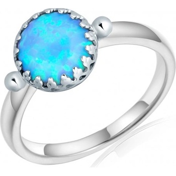 Luxur Prsten Marisol bílé zlato a modrý opál 5260530 0 58
