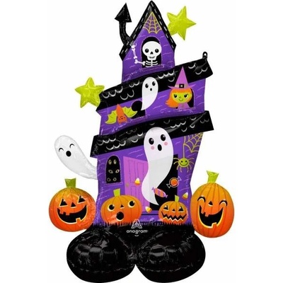 AirLoonz stojící obří balónek Halloween strašidelný dům 127 cm