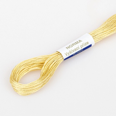Niťárna Vyšívací příze NORMA / BAVLNKA 7212 písková béžová, jednobarevná, 1,5g/15m