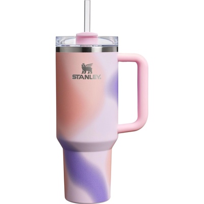 STANLEY 1913 Quencher H2.0 Flowstate Drinking Bottle with Straw 1.2L - Thermo Mug Cools for 11 Hours - 48 Hours Ice Cooled - Thermos Bottle BPA Free - Stainless Steel Drinking Cup - Rose Petal Motion - 100000115662