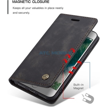 Pouzdro CaseMe Magnetic Book iPhone 7, 8, SE 2020, 2022 černé