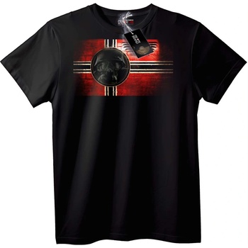 NOONEBRAND Тениска Skull & Stripes Военна - S, Black