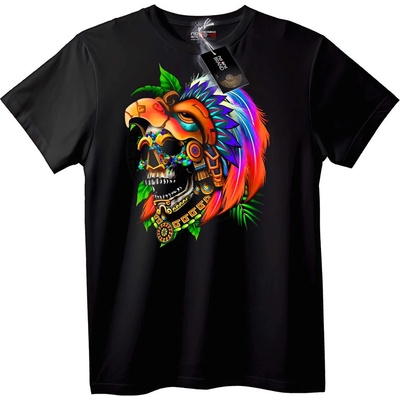 NOONEBRAND Тениска с Цветен Ацтекски Skull - M, White