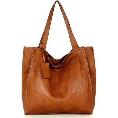Mazzini Marco kožená shopper kabelka camel v102f