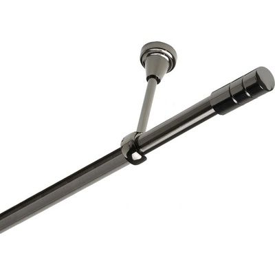 OK-GarnýžeCZ - Garnýž kovová jednořadá 19mm Cylinder onyx 360 cm do stropu / na tunýlek - bez kroužků