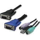 Intellinet 506441 8-Port Rackmount KVM Switch, USB + PS/2, včetně 8 ks kabelů