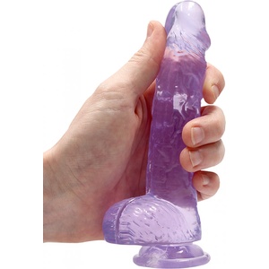 RealRock Realistic Dildo with Balls 6" 15 cm Purple