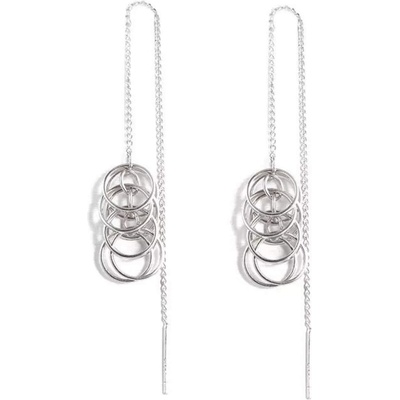 Silenti Jewelry Сребърни обеци "Фигура