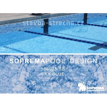 SOPREMAPOOL DESIGN Bazénová PVC fólie, Sky Blue 1,65 x 25 m