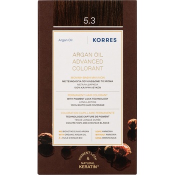 KORRES Боя за коса с арганово масло, 5.3 Златисто/Медено светлокестеняво