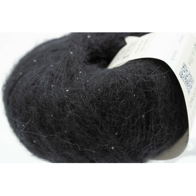 Austermann STARLIGHT Alpaca & Merino - 34% alpaka, 33% merino vlna, 33% polyamid - Ručně pletací příze Barva: 08. schwarz