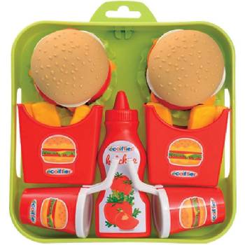 Ecoiffier Игрален комплект Ecoiffier - Поднос с хамбургери, с аксесоари (7600000957)