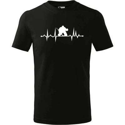 dětské tričko s motivem Hokejový brankář černá