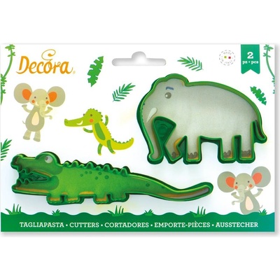 Vykrajovače slon a krokodíl 14 × 6 cm - Decora