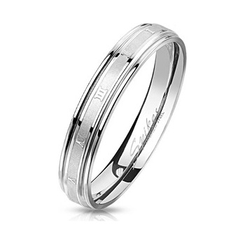 Šperky4U ocelový prsten s římskými číslicemi OPR1771