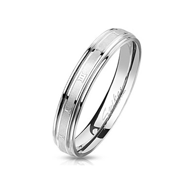 Šperky4U ocelový prsten s římskými číslicemi OPR1771