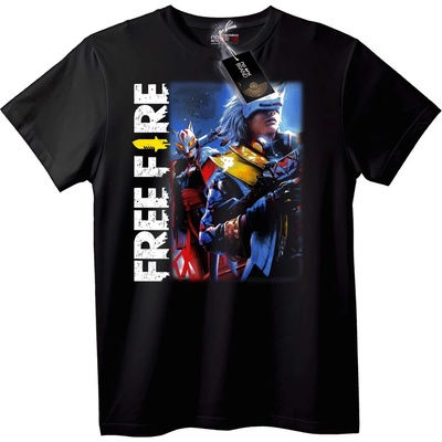 NOONEBRAND Тениска Free Fire игра - S, White