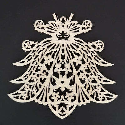 AMADEA Dřevěná ozdoba ornament 8 cm