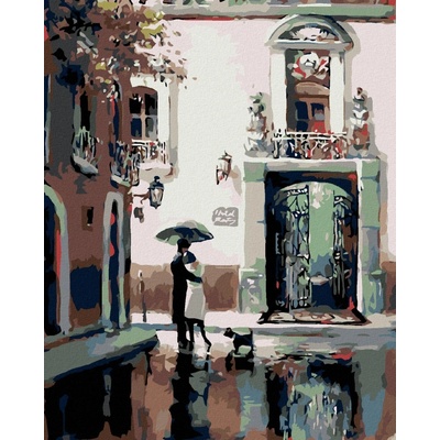 zuty Malování podle číselLoučení před branou 80 x 100 cm bez rámu a bez vypnutí plátna