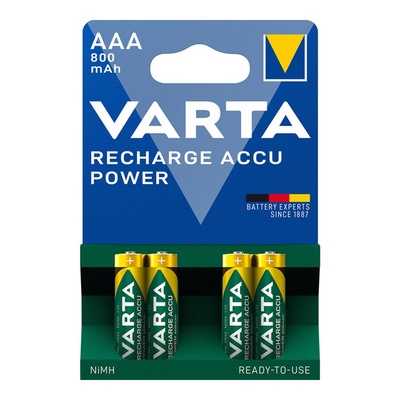 VARTA Акумулаторна батерия Varta 56703B4 R03, AAA, 1.2V, 800mAh, Ni-MH, 4бр (VART56703B4)