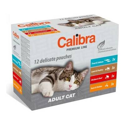 CALIBRA Cat Premium Line Adult Multipack 12x100 g