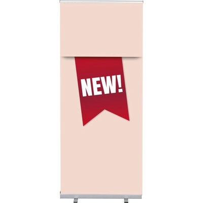 Jansen Display Set Roll-baneru Budget s vytištěným motivem, Novinka, červený, anglicky, 870 x 2080 mm