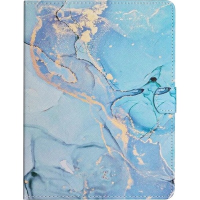 Vsechnonamobil UNIVERZÁLNÍ FLIP POUZDRO tablet s úhlopříčkou 10 BLUE 46589 MARBLE