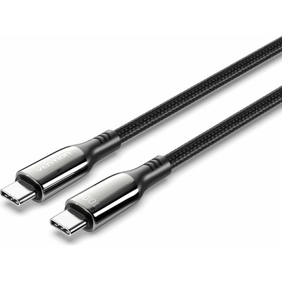 Vention CTKBAV Cotton Braided USB-C 2.0 5A, 1,2m, černý