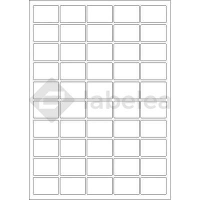 Labelea Samolepiace etikety 38,5x25,4 mm biele papierové, na hárku A4, pre laserovú a atramentovú tlač, Farba etikiet Biela, Počet hárkov v balení 100 EPY038025W050S
