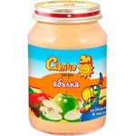 Слънчо Плодово пюре Слънчо - Ябълка, 190 g (4150) - baby