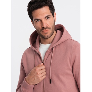 Ombre Clothing Мъжки памучен суитчър BASIC с цип Ombre Clothing Ombre Clothing | Rozov | МЪЖЕ | S