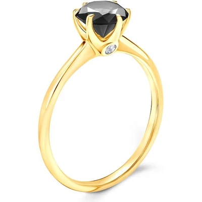 SAVICKI Годежен пръстен The Journey: злато, черен диамант
