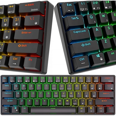 Royal Kludge RK61 RGB red switch black