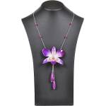 Dannyra Колие с естествена орхидия в преливащи цветове Dannyra Jewels