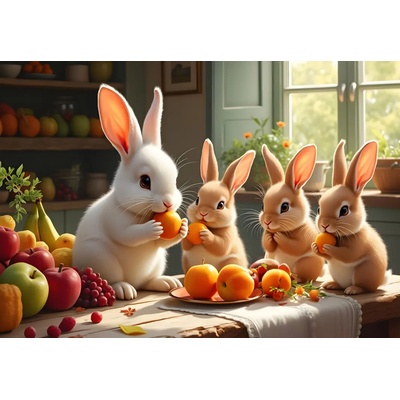 Alipson Puzzle - Puzzle The Little Rabbits' Feast - 1 000 piese