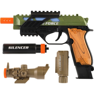 Teddies Pistole s doplňky plast na baterie se zvukem se světlem