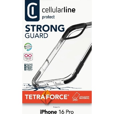 Cellularline Калъф Cellularline - Tetra, iPhone 16 Pro, прозрачен (TETRACIPH16PROT)