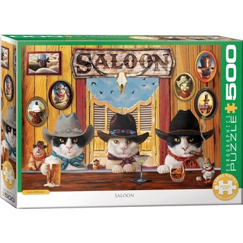 EUROGRAPHICS Пъзел Eurographics от 500 части - Каубойски бар в Дивия запад (65006052)