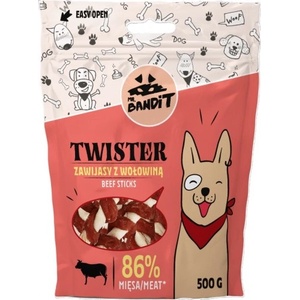 VetExpert Mr. Bandit TWISTER with beef - деликатесно лакомство с говеждо за кучета, 500 гр - Полша