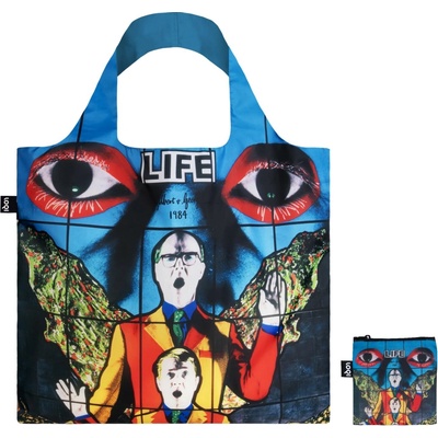 Skladacia nákupná taška LOQI GILBERT & GEORGE Death, Hope, Life, Fear