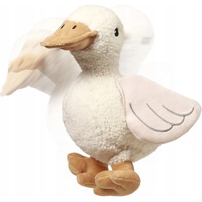 Baby Ono plyšová hračka Goose Zoe s hrkálkou krémová