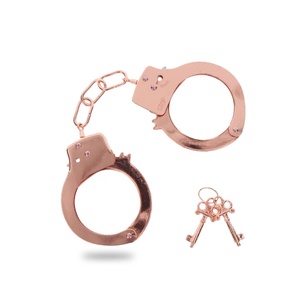 ToyJoy Масивни метални белезници Rose Gold Fun Cuffs