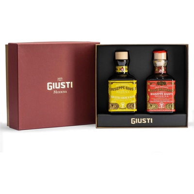 GIUSTI Modena 1605 Балсамов оцет 3 GOLD МЕДАЛИ & EVO OIL 2 x 250 ml, Giusti (GIU1248A)